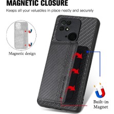 Mays Shop Xiaomi Redmi 10C Manyetik Kart Tutucu Rfıd Engelleme Standı Kamera Için Kılıf (Yurt Dışından)