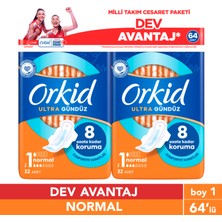 Orkid Ultra Normal (Boy 1) Cesaret Paketi 64LÜ Hijyenik Ped