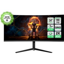 Gamepower WQ34  34'' 1ms 180Hz Curved 2k Uwqhd 3440*1440 Gaming Monitör