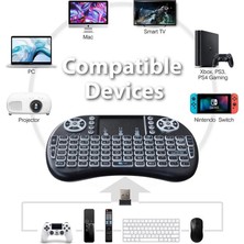 Rabbit Tech Işıklı Mini Kablosuz Tv Klavye Mouse Bataryalı