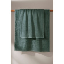 Oasis %100 Pamuk Premium 2'li Havlu Seti Haki 50x90 - 70x140