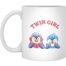 Fizello Twin Outfit Twin Girl Penguin Lies Beyaz Kupa