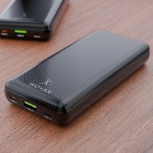 Woyax 25000mAh 130W Süper Hızlı Powerbank Laptop Notebook Macbook Taşınabilir Şarj Cihazı Siyah