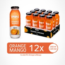 Pin Orange Mango - Tropikal Beyaz Çay - Şekersiz & Kalorisiz - 250 ml x 12 Adet