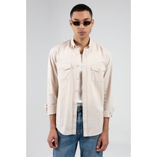 Edition Taş Erkek Çift Cep Kapaklı Slim Fit Gömlek| EE1008783-8783
