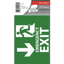 Tanex UYR 105 Acil Çıkış Etiketi 2'li Paket
