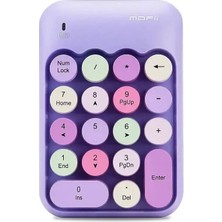 Rabbit Tech Renkli Daktilo Tarzı Vintage Kablosuz Wıreless Numeric Keypad 18 Tuşlu Sayısal Klavye Numpad