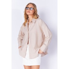 Edition Taş Pamuk Karışımlı Oxford Gömlek| EK1000167422-7422