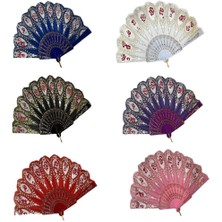 Nazarone Yelpaze Şık Doğal Serinletici 877-11 Gül Motifli Yelpaze x 12 Adet