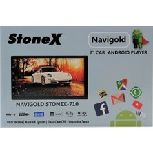 Navigold 2 Yıl Stonex 710 7” Uyumlu  10.1 Android Double Oto Teyp Geri Görüş Kamerası Hediyeli 4X50 Watt Blu