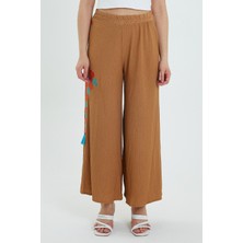 Rodi Kadın Yanı Nakışlı Bol Paça Pantolon 914