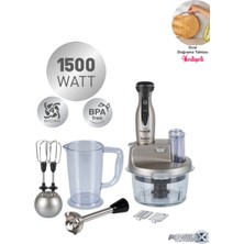 Tefal Dilimleyici ve Rende 4 Bıçaklı Powelix 1500W Güç 1,5 Litre Cam Hazneli Blender & Mutfak Robotu