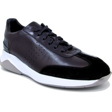Trust Shoes Bağcıklı Siyah Erkek Deri Spor Ayakkabı