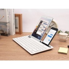 Rabbit Tech Telefon ve Tablet Klavye Tüm Cihazlar ile Uyumlu Ince Şarj Edilebilir Kablosuz Bluetooth Klavye