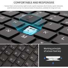 Rabbit Tech Telefon ve Tablet Klavye Tüm Cihazlar ile Uyumlu Ince Şarj Edilebilir Kablosuz Bluetooth Klavye
