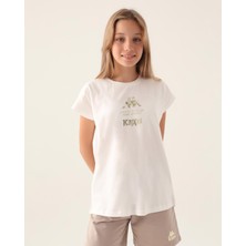Kappa Authentic Carmen Kız Çocuk Ekru  Regular Fit Tişört