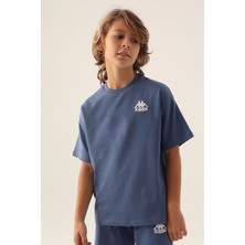 Kappa Authentic Caden Erkek Çocuk Mavi-Yeşil Regular Fit Tişört