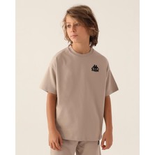 Kappa Authentic Caden Erkek Çocuk Bej Regular Fit Tişört