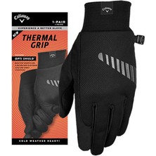 Callaway Mens Left Hand Thermal Grıp 2pk Gloves S Black - Erkek Golf Eldiveni Sol El Siyah Small