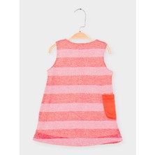Snoopy  Elbise Neon Çizgili 9-12 Ay