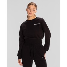 Kappa Authentic Jessa-Wmn-Sweatshirt Kadın Siyah Regular Fit Sweatshirt