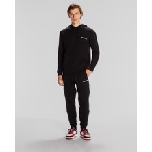Kappa Authentic Theo Erkek Siyah Regular Fit Hoodie