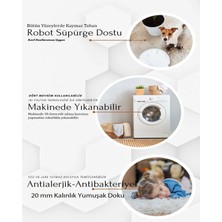 Trivago Halı Yıkanabilir Yumuşak Peluş Post Papatya Çocuk Odası Oturma Odası Salon Mutfak Halısı