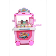 Global Toys Tekerlekli Dondurma Arabası Dükkan Oyun Seti Ice Cream Shop Şekerleme Seyyar Oyun Arabası