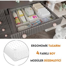 Meleni Baby 8 Parça Bebek Çekmece Düzenleyici,bebek Organizer,bebek Bakım Organizer Şeffaf