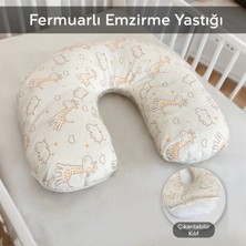 Meleni Baby 2'li Bebek Emzirme Yastığı,emzirme Önlüğü Set,bebek Emzirme Seti,yazlık Terletmez Kumaş Emzirme Seti