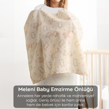 Meleni Baby 2'li Bebek Emzirme Yastığı,emzirme Önlüğü Set,bebek Emzirme Seti,yazlık Terletmez Kumaş Emzirme Seti