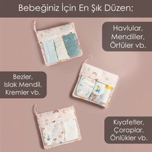 Meleni Baby 9 Parça Şeffaf Pencereli Fermuarlı Yeni Doğan Hastane Organizer Seti - Bavul Valiz Düzenleyici Hurç