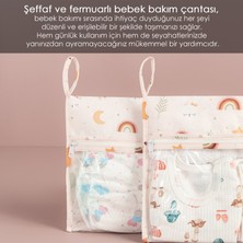 Meleni Baby 9 Parça Şeffaf Pencereli Fermuarlı Yeni Doğan Hastane Organizer Seti - Bavul Valiz Düzenleyici Hurç