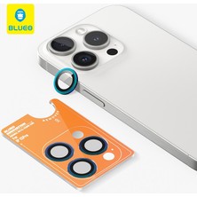 BLUEO iPhone 15 / 15 Plus Original Metal Frame Renkli Kamera Lens Camı Koruyucu - Çerçeve