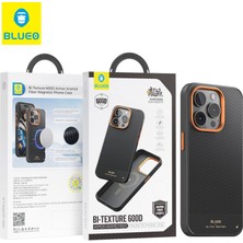 Blueo iPhone 15 Pro Max Uyumlu Dual Texture Air Aramid Fiber Magsafe 600 D Telefon Kılıfı