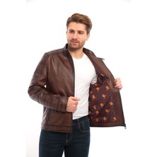 Sare Mod Deri Siyah Erkek Biker Derimont
