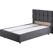 Setay Berlin Tek Kişilik Baza Başlık Comfort Yatak Seti Antrasit Gri