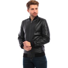 Sare Mod Slim Fit Erkek Deri Ceket Deri Mont