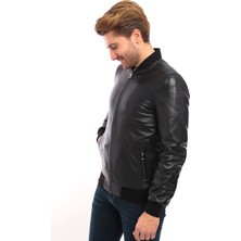 Sare Mod Slim Fit Erkek Deri Ceket Deri Mont