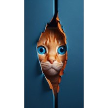 512 Art Design Gizlenen Kedi Poster 30 x 42 Çerçevesiz