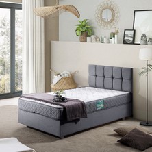 Setay Berlin Tek Kişilik Baza Başlık Comfort Yatak Seti - Gri