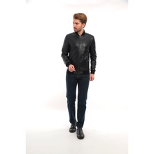 Sare Mod Slim Fit Erkek Deri Ceket Deri Mont