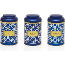 Evle EFB04H1 Silindir Saklama Kabı Ø105 3 Lü Set, Turkish Blue Set