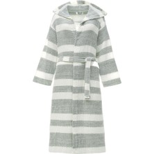 Ecocotton Ikra Peştemal Kadın Bornoz %100 Organik Pamuk Jakarlı Haki