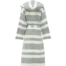 Ecocotton Ikra Peştemal Kadın Bornoz %100 Organik Pamuk Jakarlı Haki