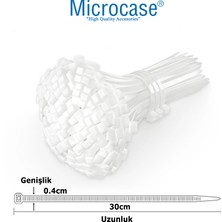 Microcase Plastik Kablo Bağı Cırt Kelepçe 3.6 x 300MM Şeffaf 100 ADET-AL4482