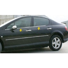 Ebal Oto Peugeot 407 Krom Cam Çıtası 4 Parça 2005 Üzeri Paslanmaz Çelik