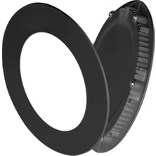 Maxled MX-1018G - 6W 3000K Gün Işığı | Siyah Kasa Sıva Altı Yuvarlak LED Panel