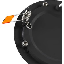 Maxled MX-1018G - 6W 3000K Gün Işığı | Siyah Kasa Sıva Altı Yuvarlak LED Panel