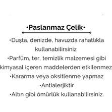 Kadın Çelik 3 Renk 3 Çift Küpe Altın Renk